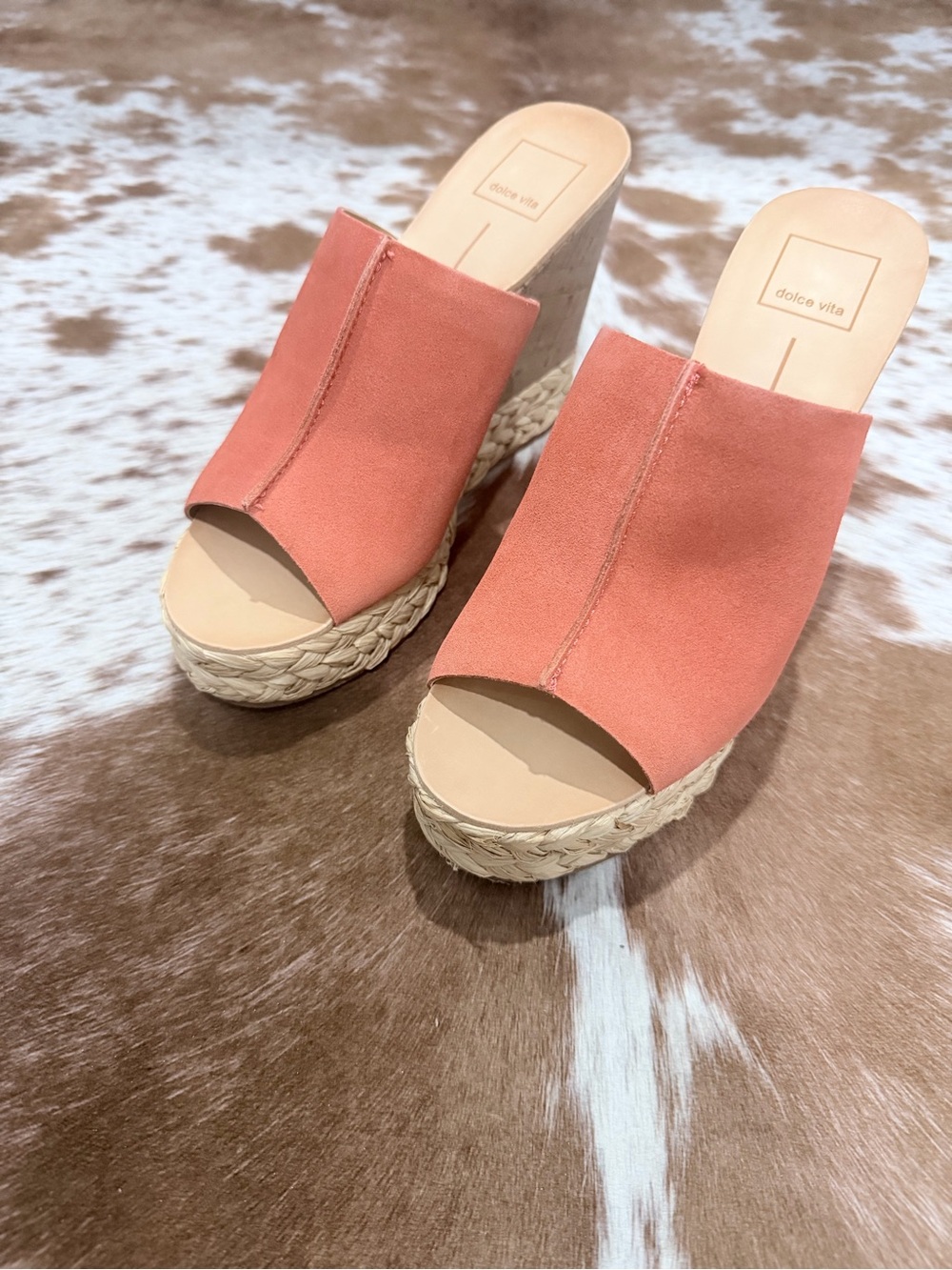 Dolce Vita Coral Suede Espadrille Wedge Mule
